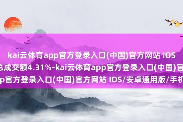kai云体育app官方登录入口(中国)官方网站 IOS/安卓通用版/手机版占总成交额4.31%-kai云体育app官方登录入口(中国)官方网站 IOS/安卓通用版/手机版