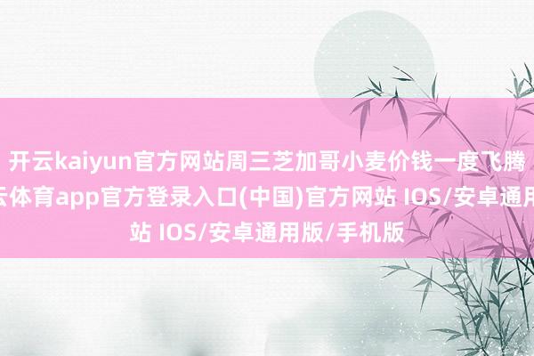 开云kaiyun官方网站　　周三芝加哥小麦价钱一度飞腾3.4%-kai云体育app官方登录入口(中国)官方网站 IOS/安卓通用版/手机版