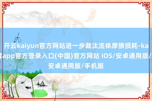 开云kaiyun官方网站进一步裁汰流体摩擦损耗-kai云体育app官方登录入口(中国)官方网站 IOS/安卓通用版/手机版