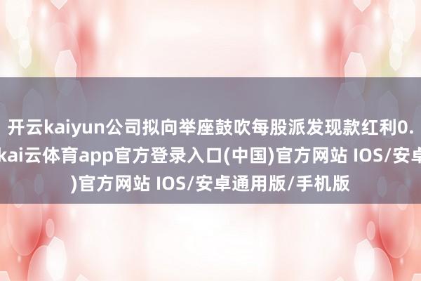 开云kaiyun公司拟向举座鼓吹每股派发现款红利0.35元（含税）-kai云体育app官方登录入口(中国)官方网站 IOS/安卓通用版/手机版